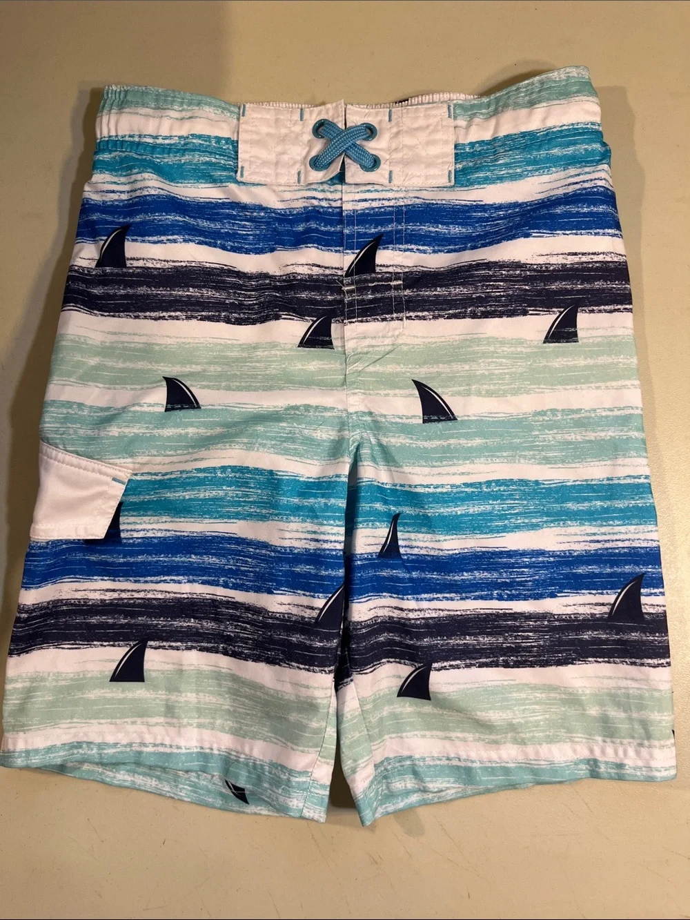 Cat & Jack Blue, Teal and Navy Shark Fin Swim Shorts